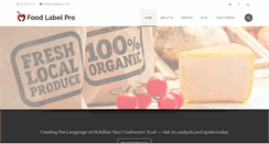 Desktop Screenshot of foodlabelpro.com